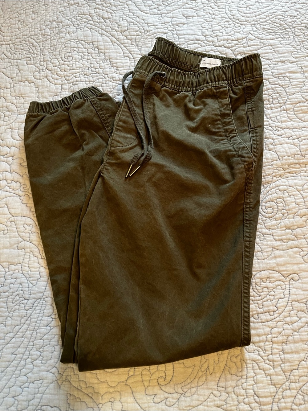 GAP Men's Olive Green Drawstring Joggers